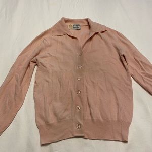 Cashmere by Pringle | Beautiful Blush Pink Button Down Sweater Cardigan